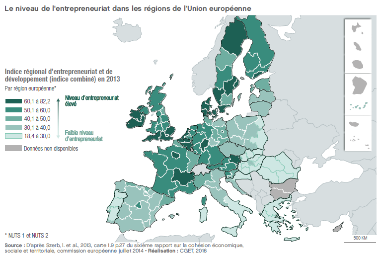 2016 - Rapport - Le niveau de l'entrepreneuriat dans les régions de l'Union européenne