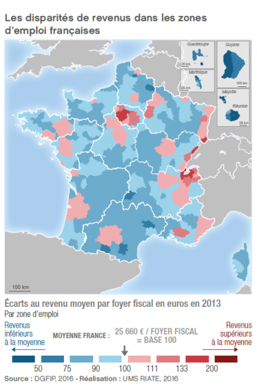 2016 - Rapport - Les disparités de revenus dans les zones d'emploi françaises 