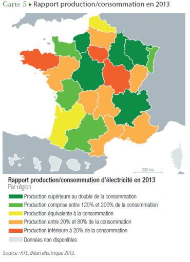 2014 - Energie et Territoires - Rapport production / consommation en 2013